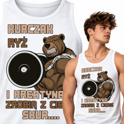 TANK TOP NA SIŁOWNIĘ KURCZAK RYŻ BIAŁA